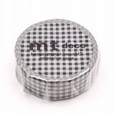 MT Deco Washi Tape - Delicate Black Checkered - Image 4