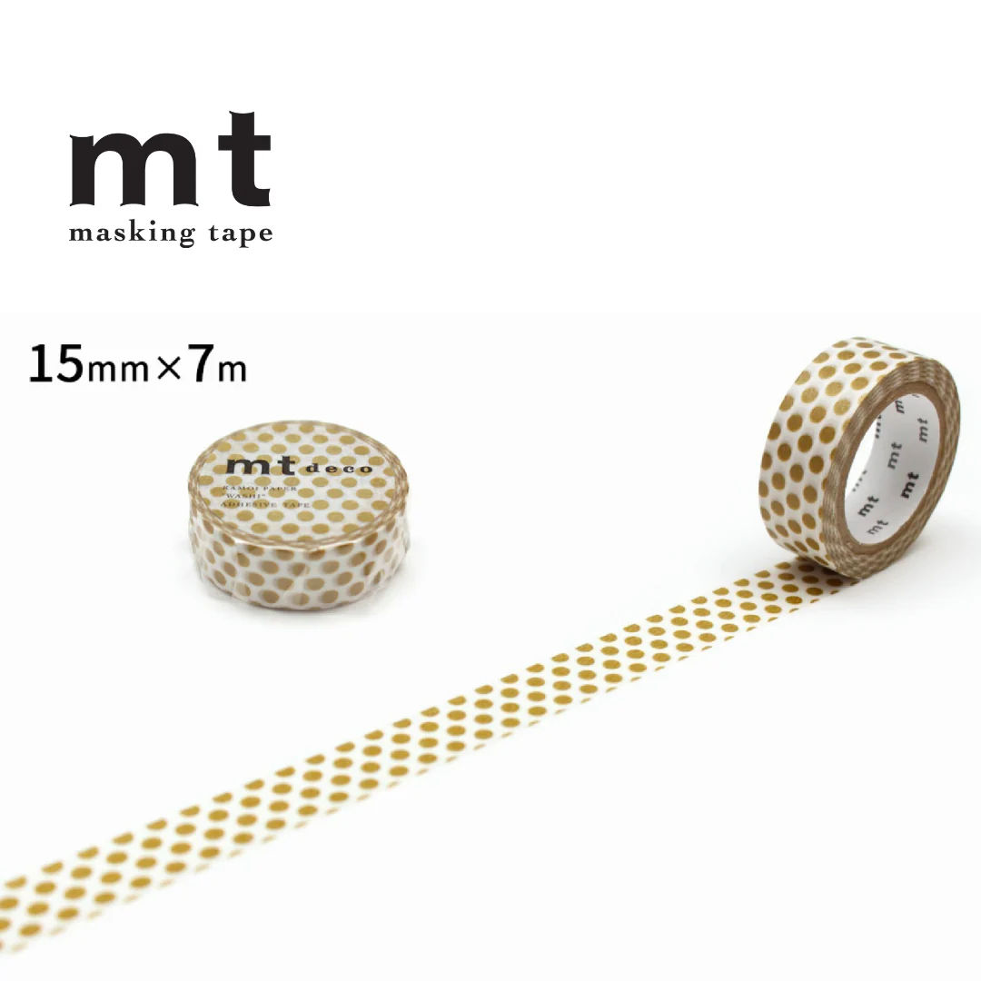 MT Masking Tape Deco Washi Tape - Dot Gold 2