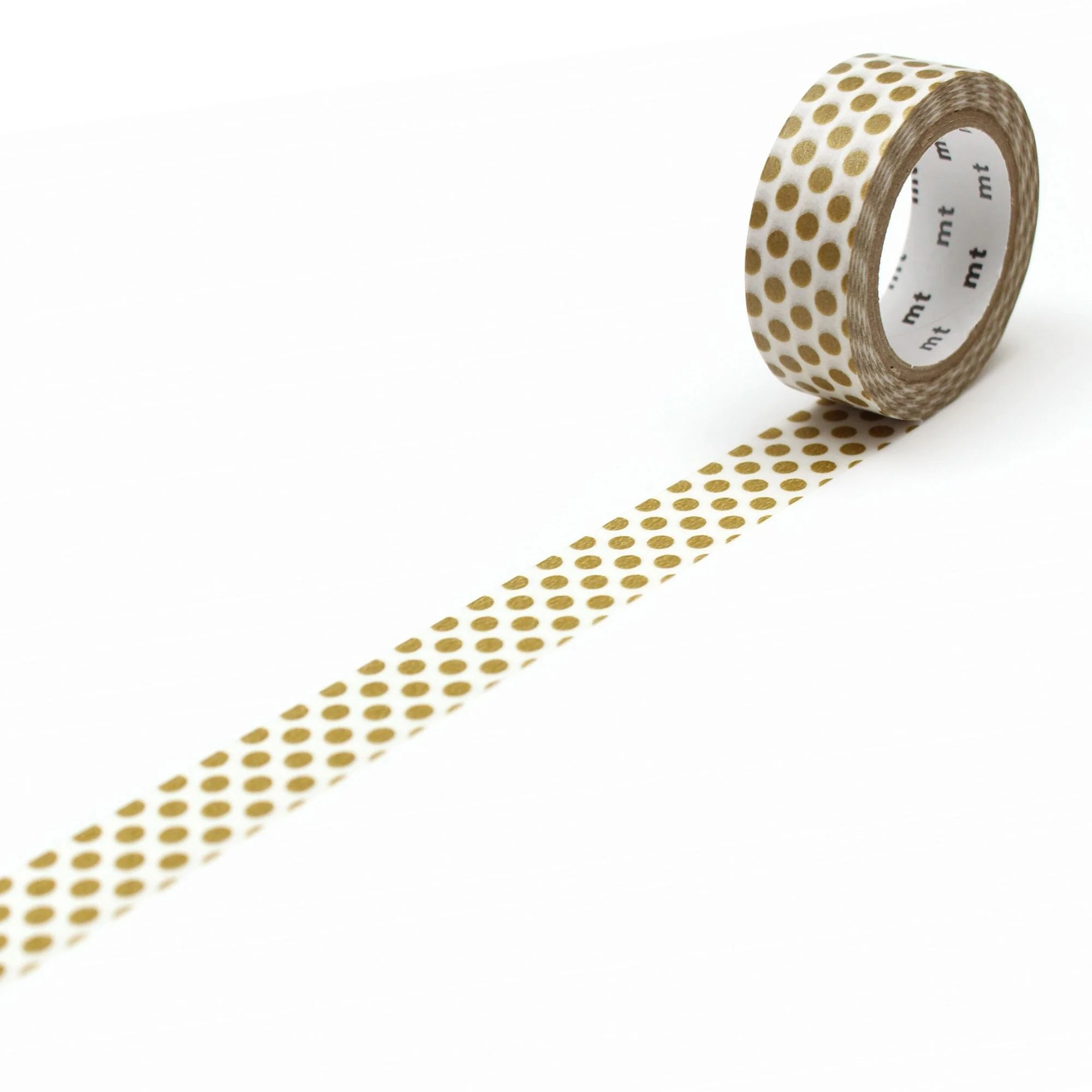 MT Masking Tape Deco Washi Tape - Dot Gold 2 - Image 2