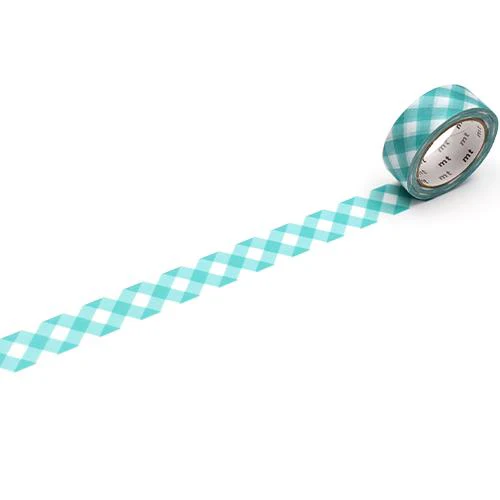 MT Deco Washi Tape - Thick Green Checkered - Image 2