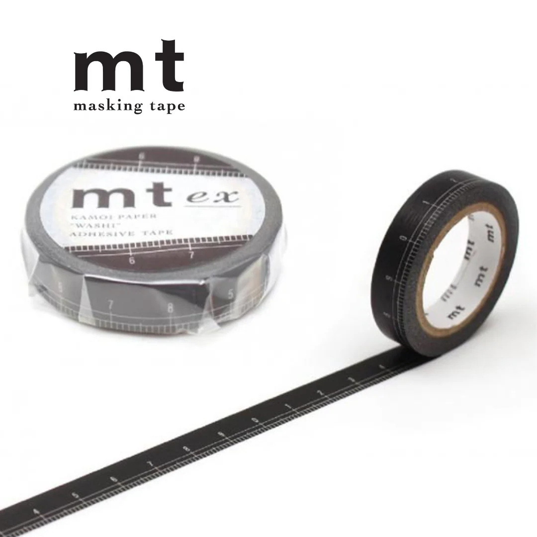 MT Masking Tape EX Washi Tape - Black Ruler