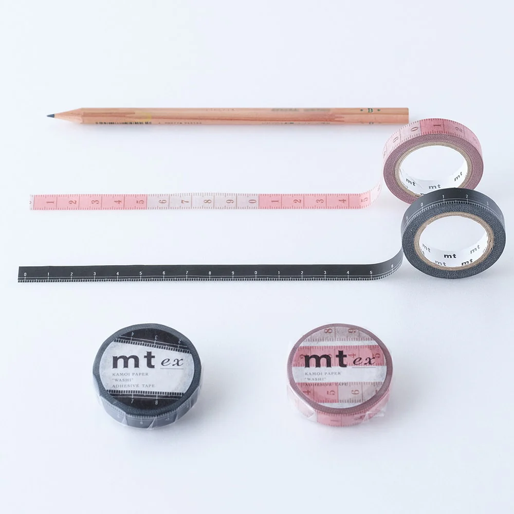 MT Masking Tape EX Washi Tape - Black Ruler - Image 6