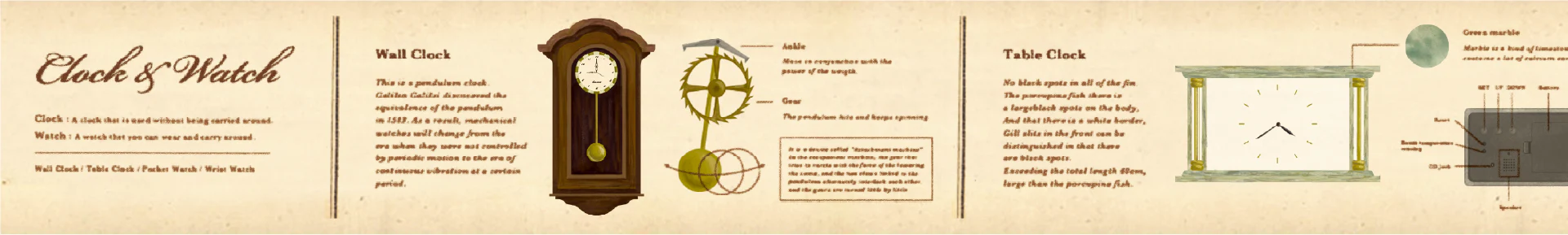 MT EX Washi Tape - Encyclopedia Clock - Image 2