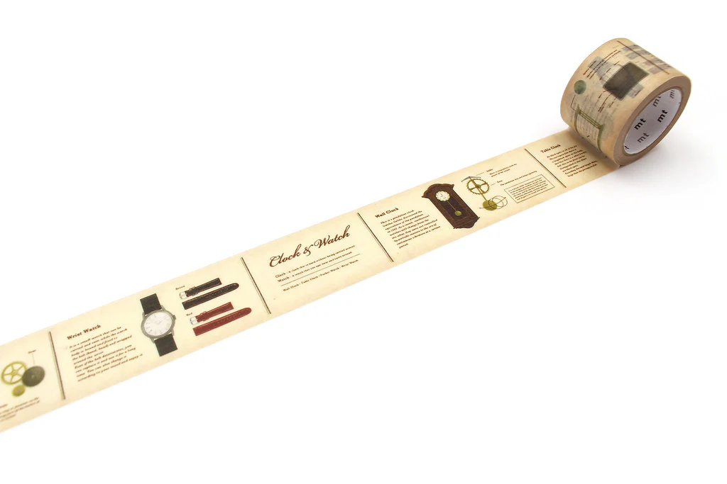 MT EX Washi Tape - Encyclopedia Clock - Image 4