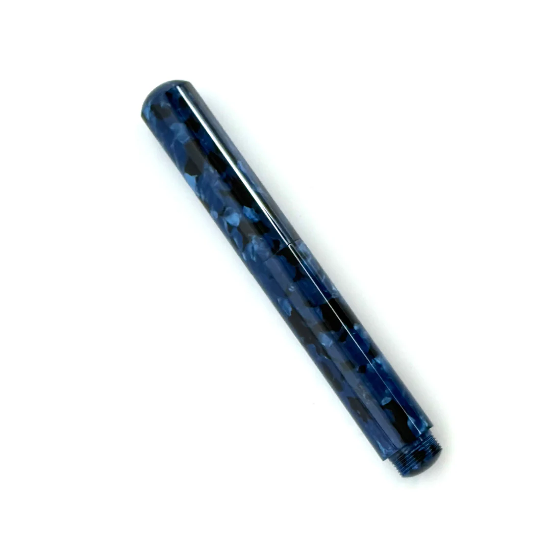 Onishi Hand Made POCKET Fountain Pen (NEW!) - Blue Marble - Image 4