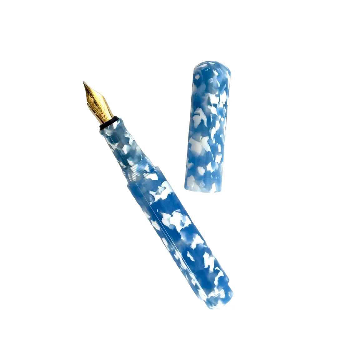 Onishi Hand Made POCKET Fountain Pen (NEW!) - Sora Blue - Image 3