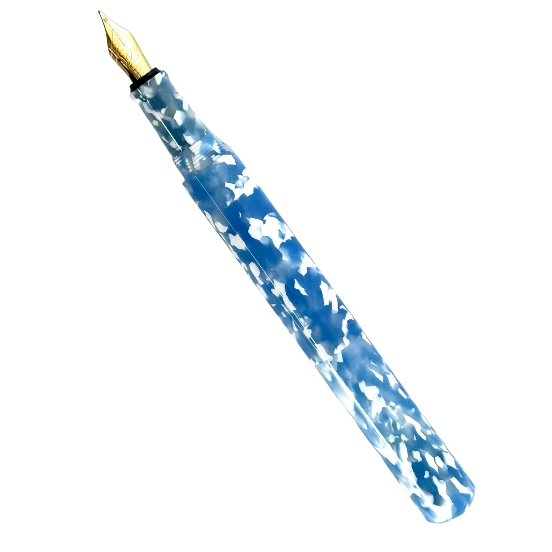 Onishi Hand Made POCKET Fountain Pen (NEW!) - Sora Blue - Image 4