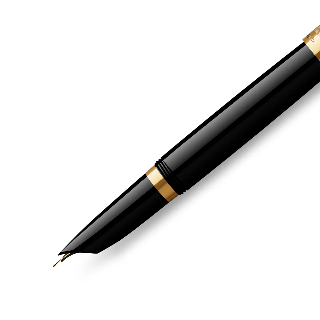 Parker 51 Deluxe Premium Black GT 18k Gold Nib Fountain Pen - Fine Nib - Image 4