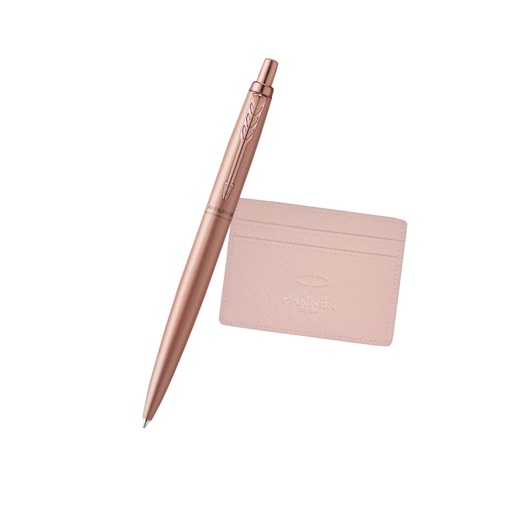 Parker Giftset Jotter XL Pink Gold PGT BP with Card Case in Lilac OR Pink | Ballpoint Pen - Image 4