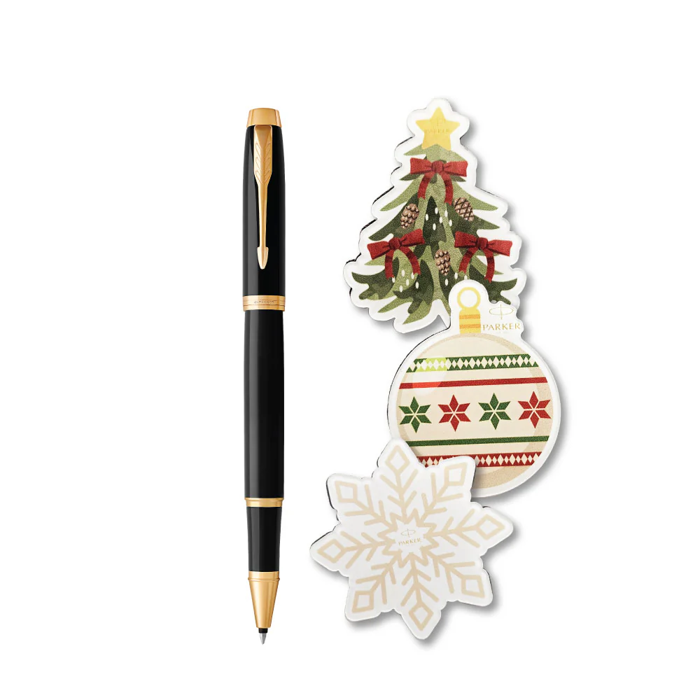 Parker IM Black GT RB with 3 Xmas Magnet Gift Set - Image 3