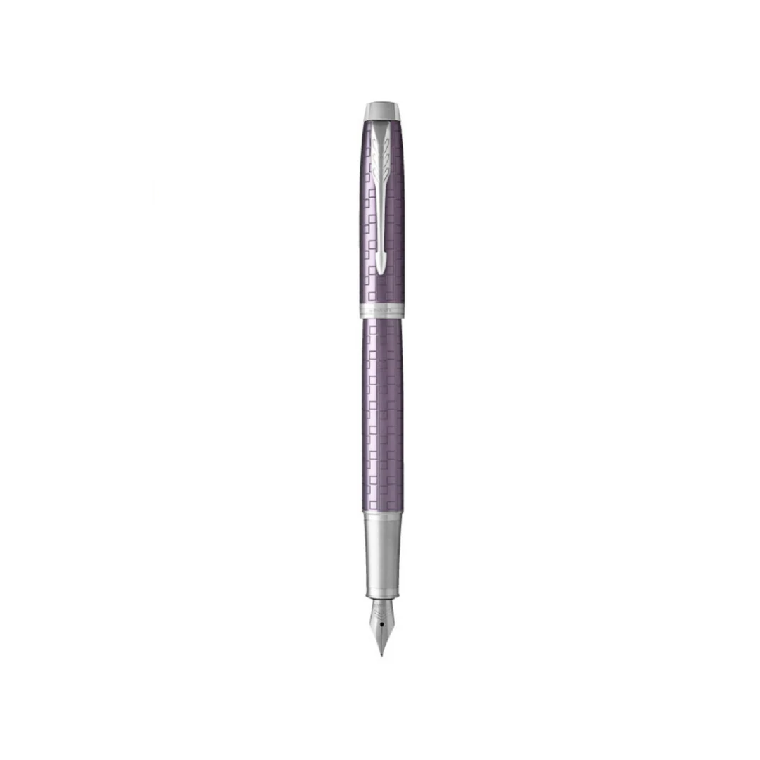 Parker IM Premium Fountain Pen - Dark Violet with Chrome Trims - Image 2