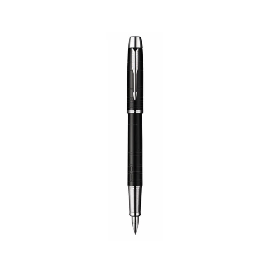 Parker IM Premium Fountain Pen - Matte Black with Chrome Trims - Image 2