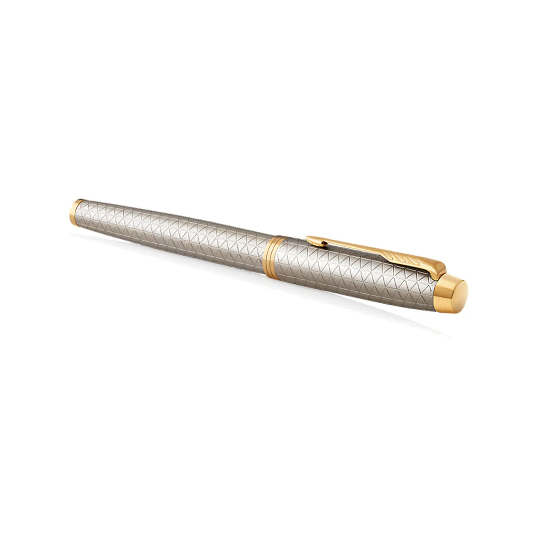 Parker IM Premium Fountain Pen - Warm Grey with Gold Trims - Image 5
