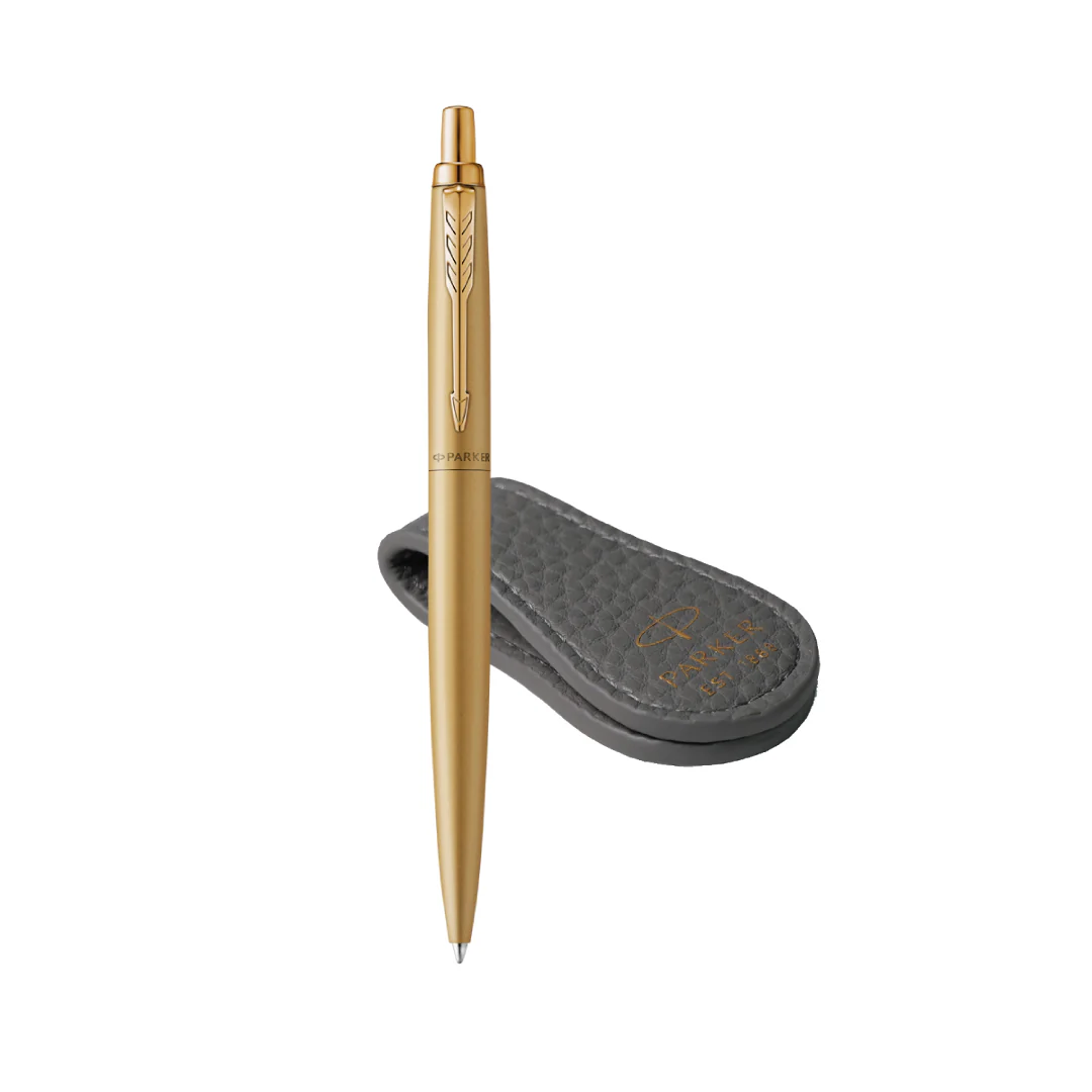 Parker Jotter XL Ballpoint Pen Gift Set - Monochrome Gold with Gold Trim with Magnetic Clip - Image 4