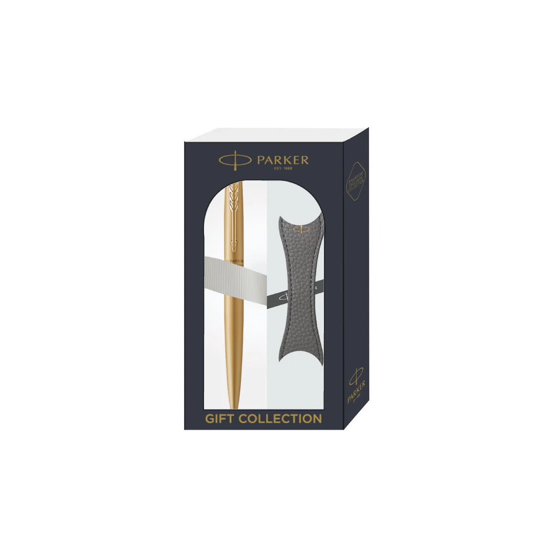 Parker Jotter XL Ballpoint Pen Gift Set - Monochrome Gold with Gold Trim with Magnetic Clip - Image 5