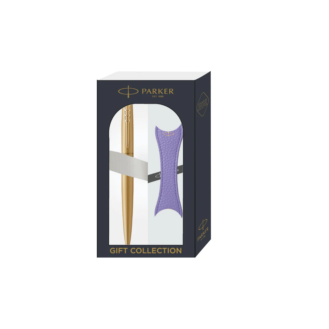 Parker Jotter XL Ballpoint Pen Gift Set - Monochrome Gold with Gold Trim with Magnetic Clip - Image 7