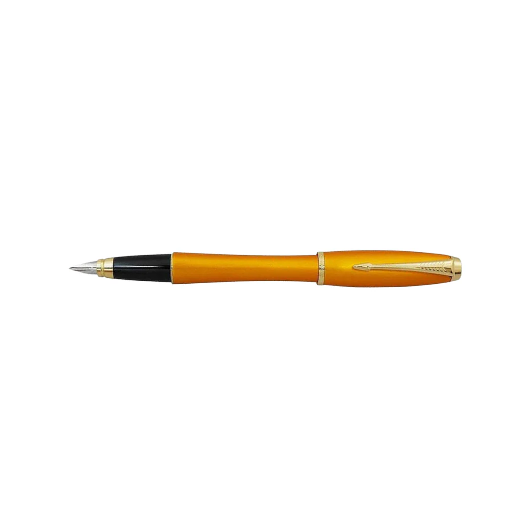 Parker Urban Premium Fountain Pen - Mandarin Yellow with Gold Trims - Image 4