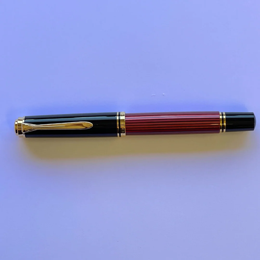 Pelikan Souveran M600 Fountain Pen - Black & Red with Gold Trim (14K Gold) [Pre-Order] - Image 9