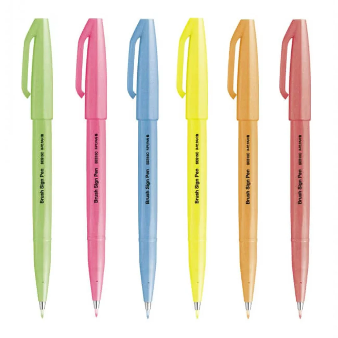 Pentel Brush Sign Pen - All 36 colors - Image 2