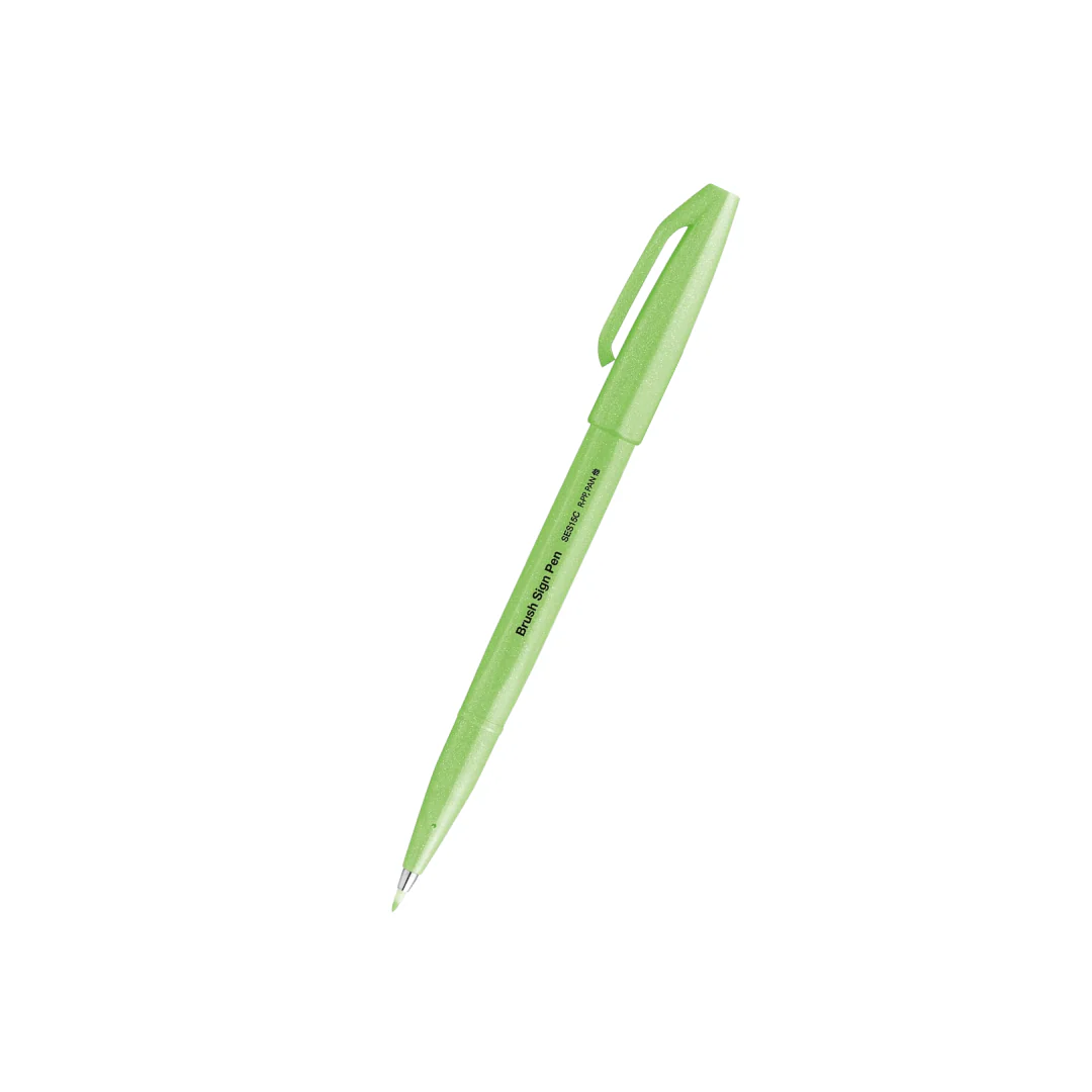 Pentel Brush Sign Pen - Fluorescent Green