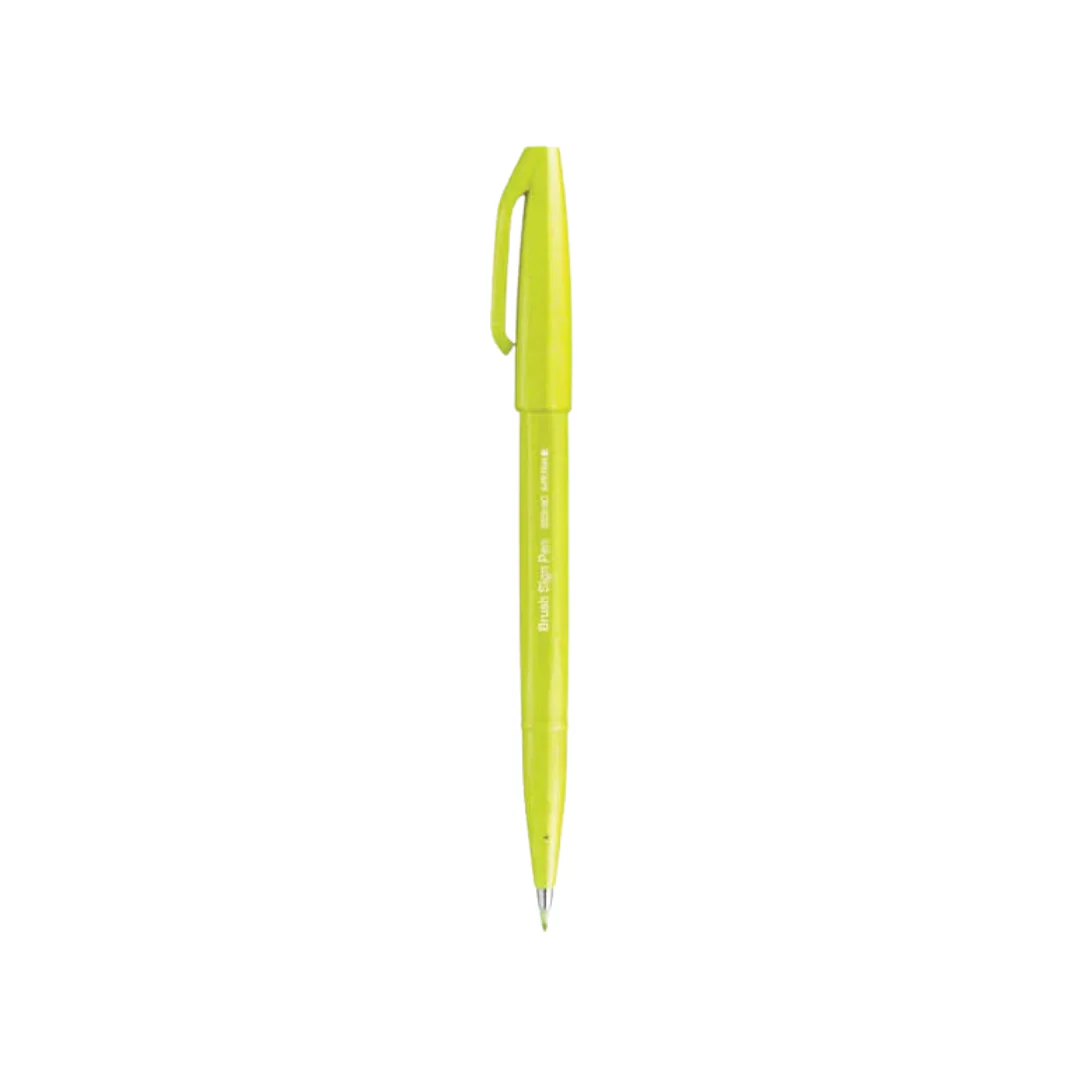 Pentel Brush Sign Pen - ‎Lime Green - Image 4