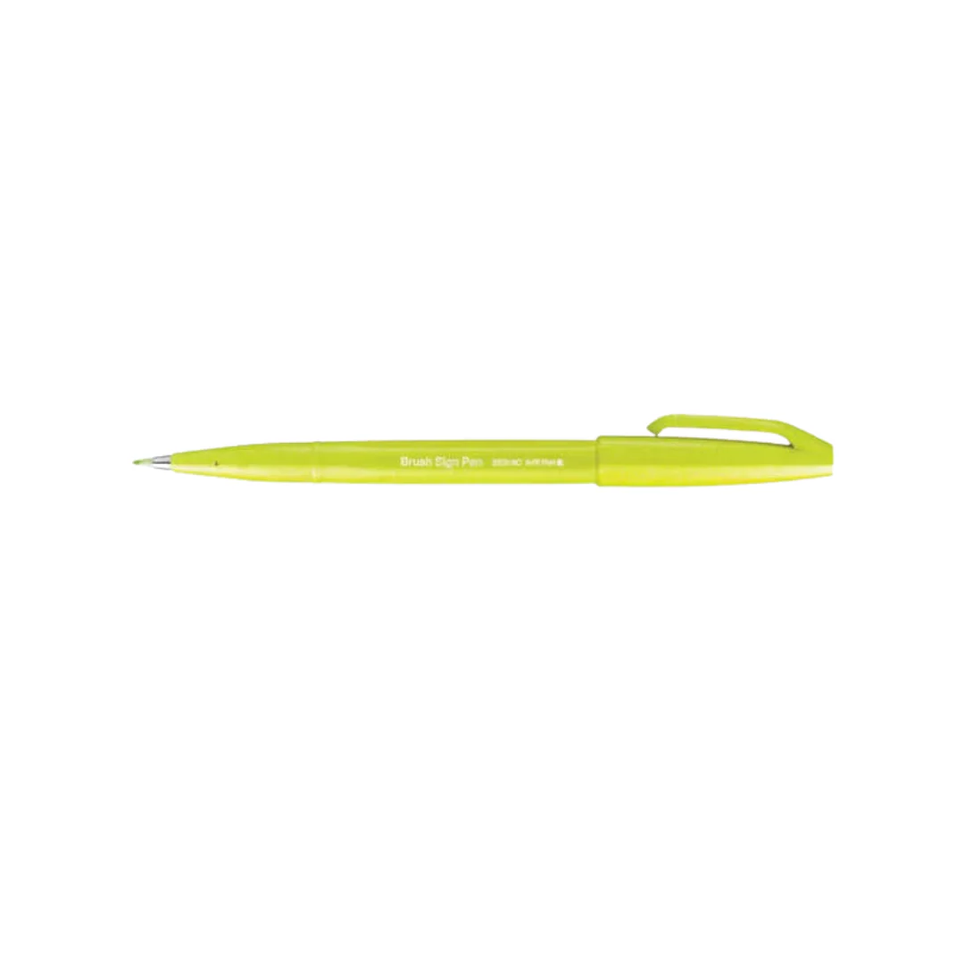 Pentel Brush Sign Pen - ‎Lime Green - Image 5