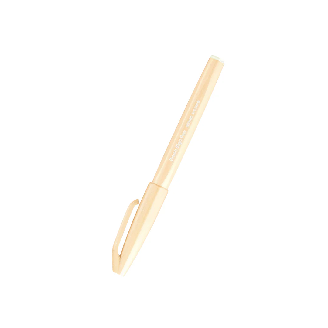 Pentel Brush Sign Pen - Pale Orange - Image 2
