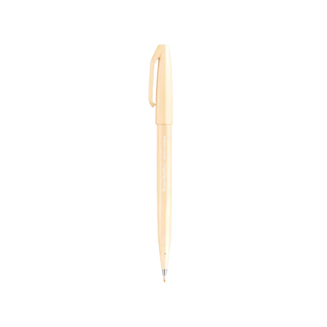 Pentel Brush Sign Pen - Pale Orange - Image 3