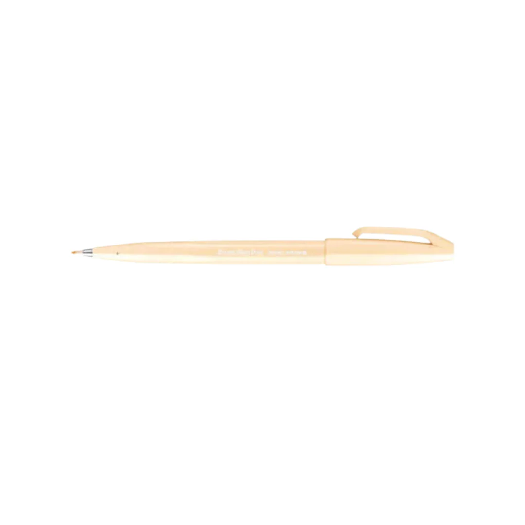 Pentel Brush Sign Pen - Pale Orange - Image 4