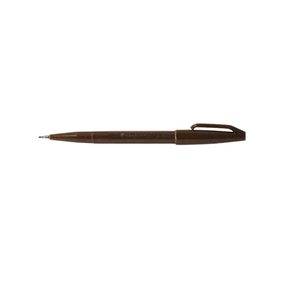 Pentel Touch Brush Sign Pen Brown - Image 4