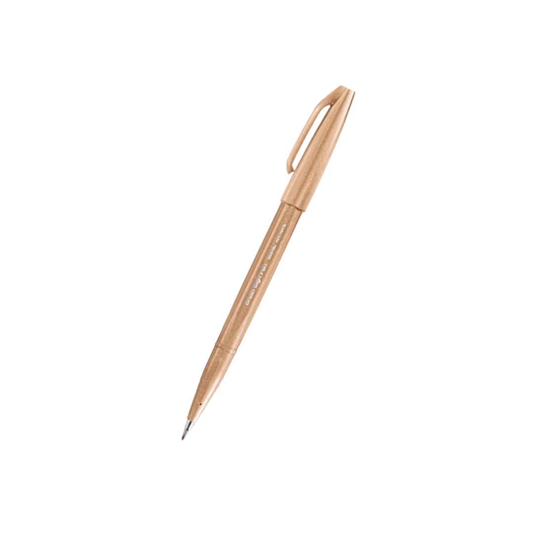 Pentel Touch Brush Sign Pen Pale Brown