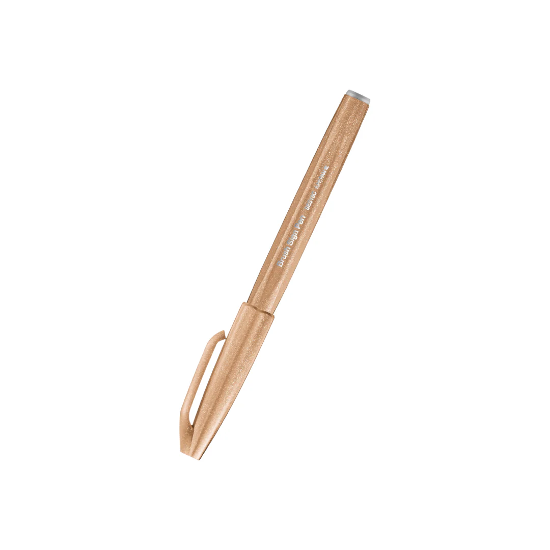 Pentel Touch Brush Sign Pen Pale Brown - Image 2