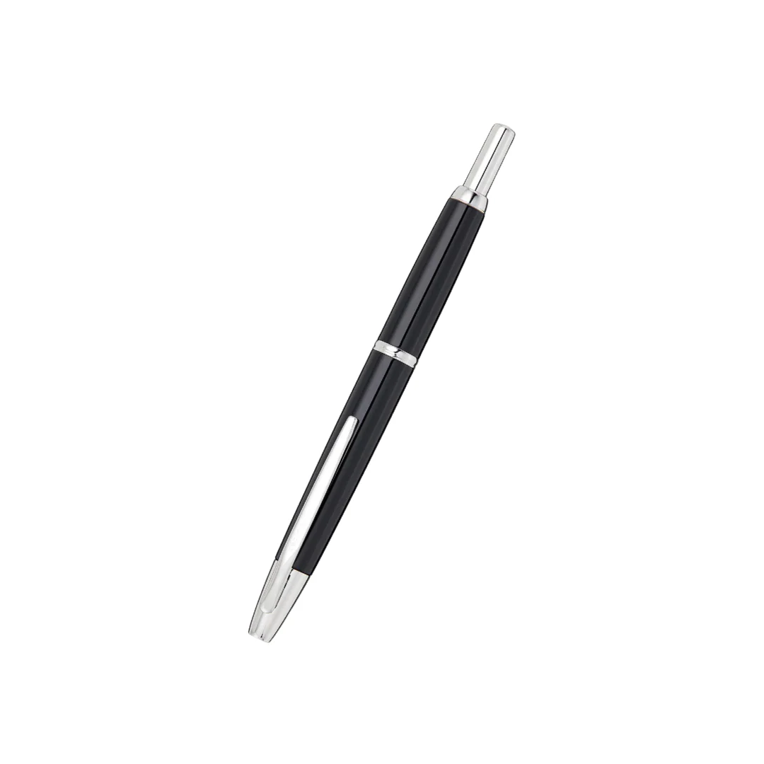 Pilot Capless Decimo Fountain Pen - Black with 18K Gold Rhodium-plated Broad Nib - Image 2