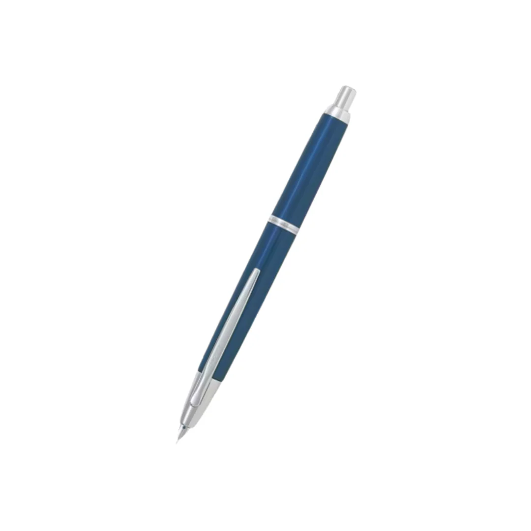 Pilot Capless Decimo Fountain Pen - Blue with 18K Gold Rhodium-plated Broad Nib