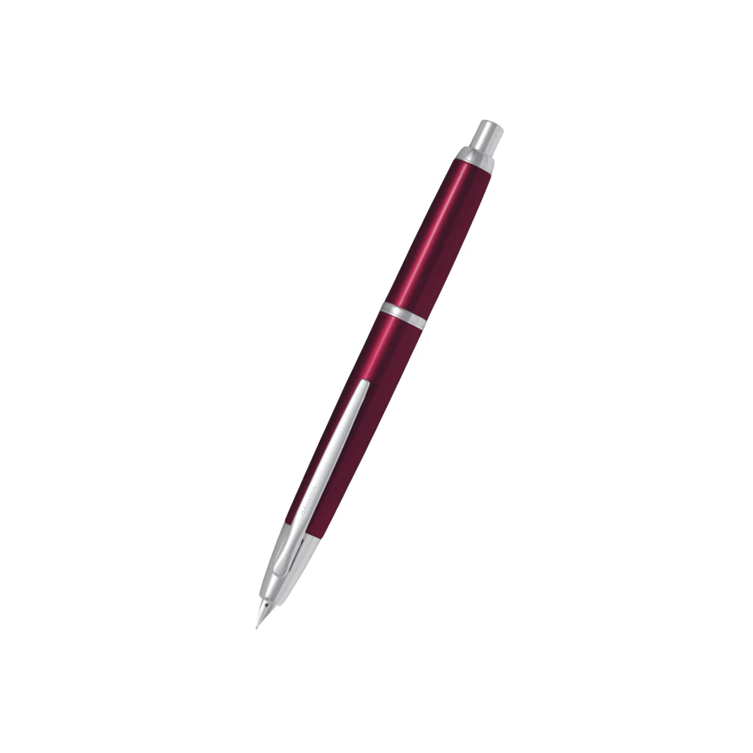 Pilot Capless Decimo Fountain Pen - Red with 18K Gold Rhodium-plated Broad Nib