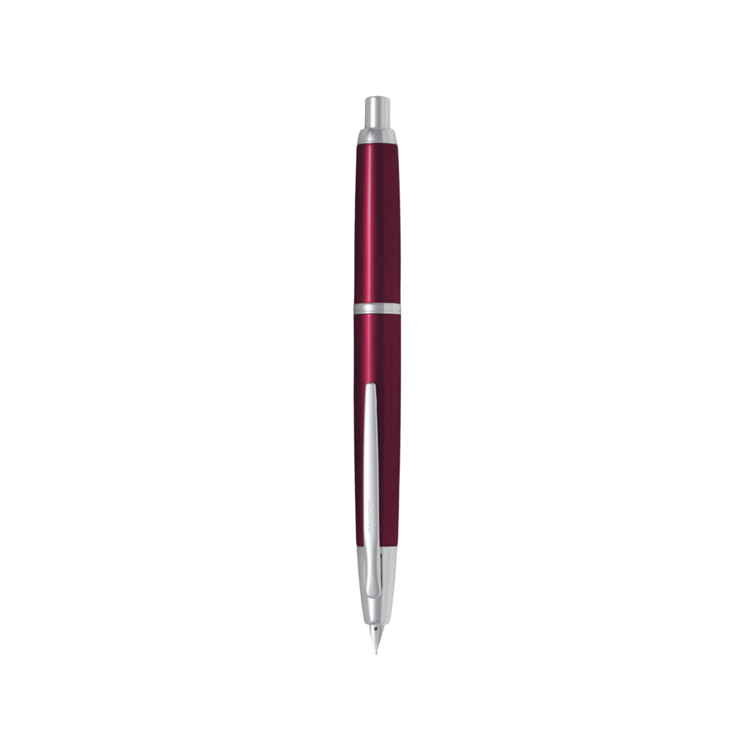 Pilot Capless Decimo Fountain Pen - Red with 18K Gold Rhodium-plated Broad Nib - Image 2