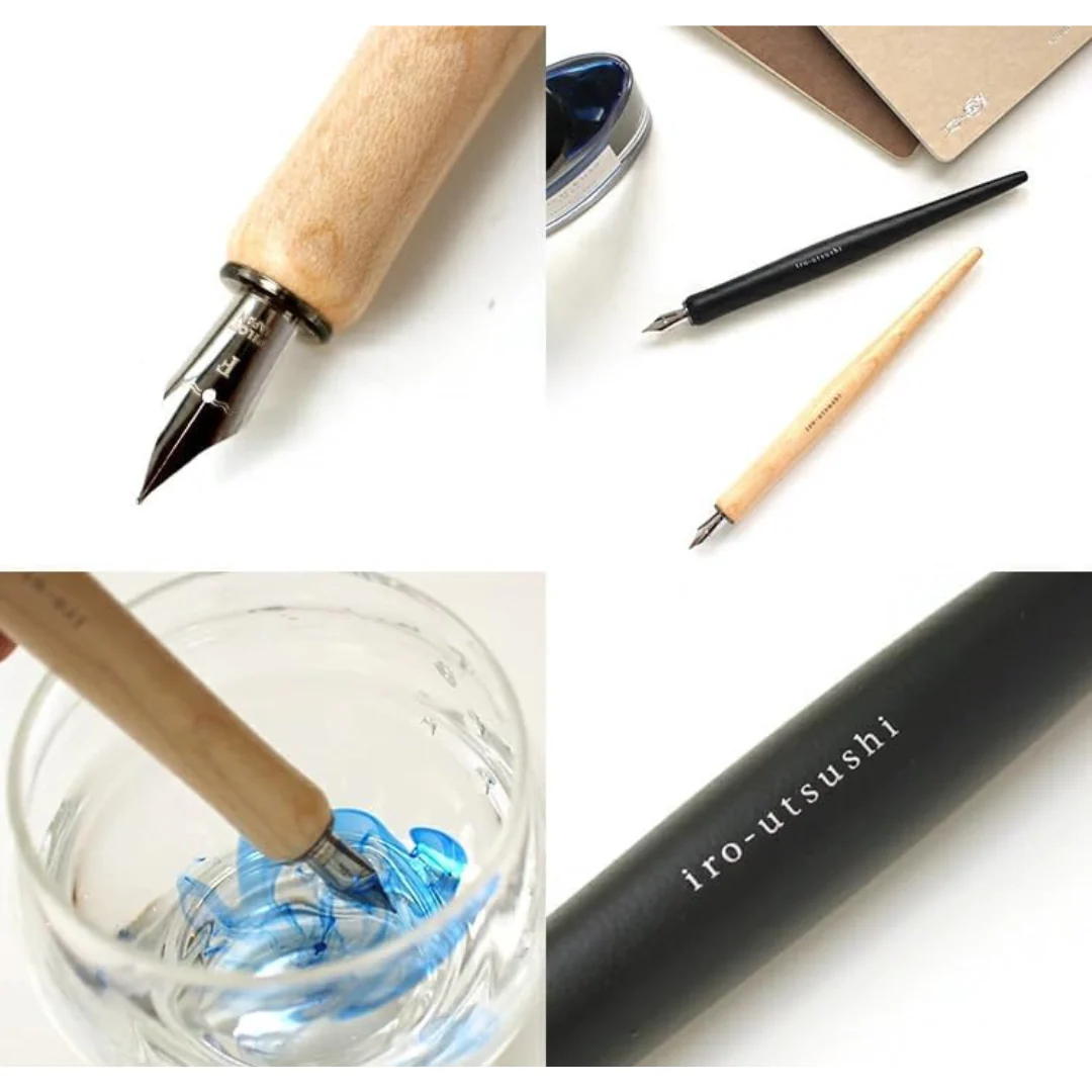 Pilot Iro-Utsushi Dip Fountain Pen - BK Wood - Image 4
