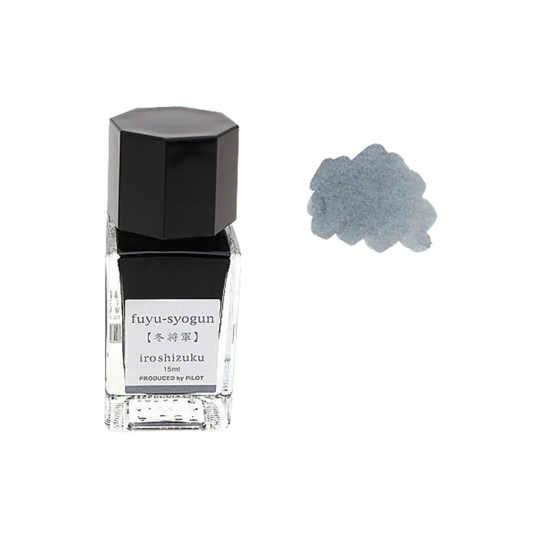 Pilot Iroshizuku 15ml Ink Bottle - Fuyu-syogun (Light Cool Gray) - Image 4