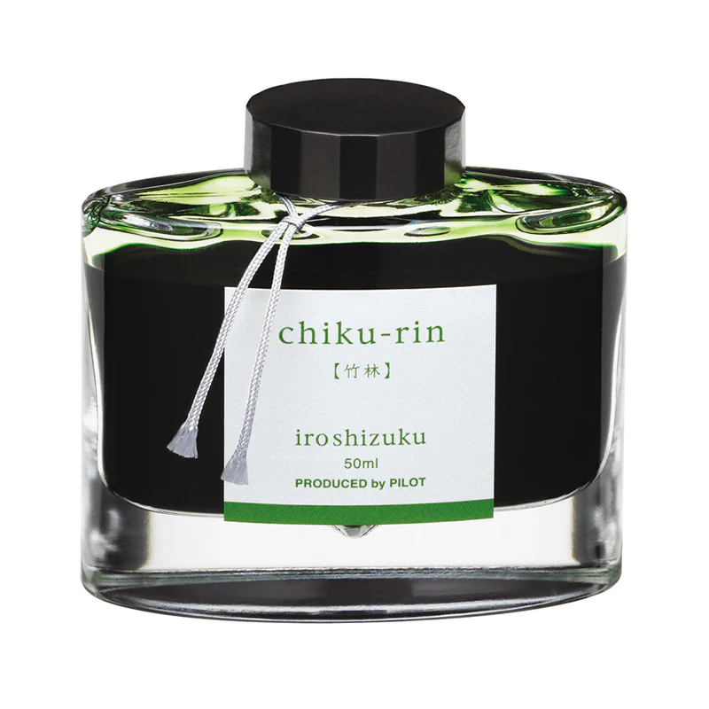 Pilot Iroshizuku 50ml Ink Bottle Fountain Pen Ink - Chiku-rin (Yellow Green) - Image 2