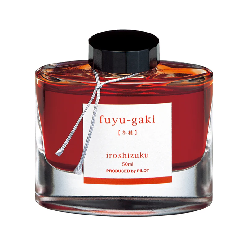 Pilot Iroshizuku 50ml Ink Bottle Fountain Pen Ink - Fuyu-gaki (Red Orange) - Image 2