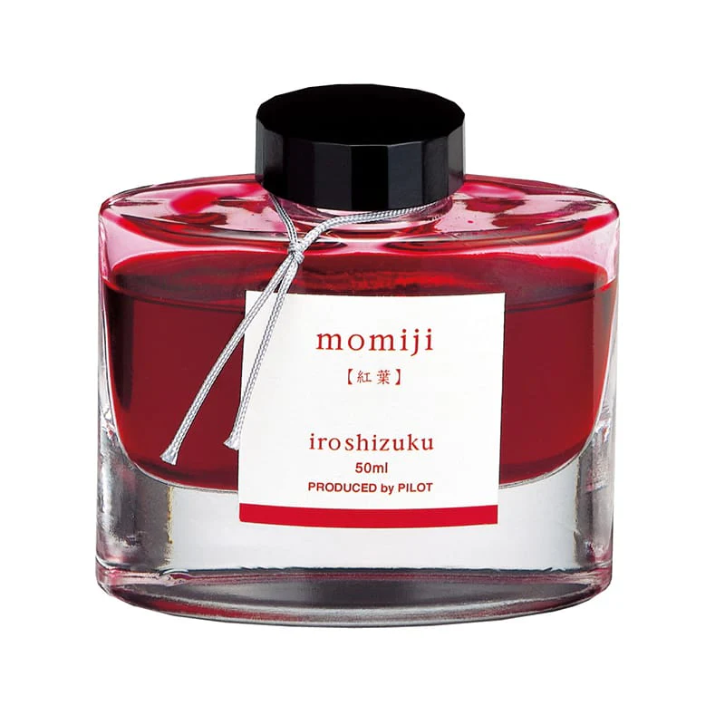 Pilot Iroshizuku 50ml Ink Bottle Fountain Pen Ink - Momiji (Autumn Leaves) - Image 2