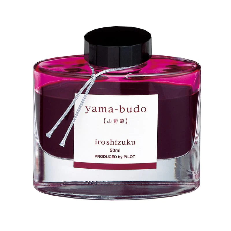 Pilot Iroshizuku 50ml Ink Bottle Fountain Pen Ink - Yama-budo (Purple Magenta) - Image 2
