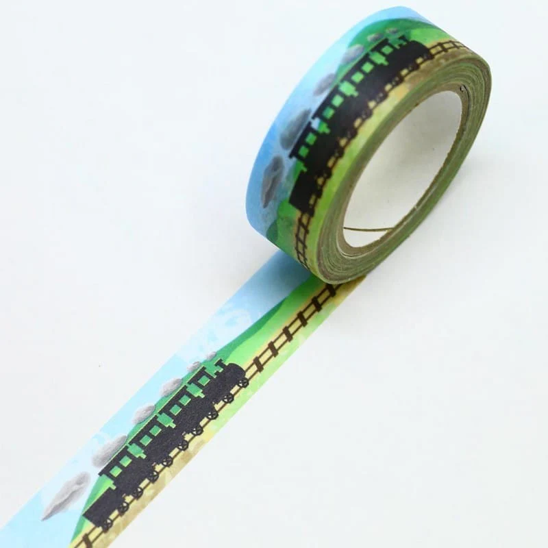 Saien Washi Tape Train & Blue Sky - Image 2