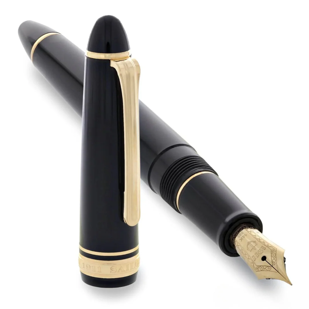 Sailor 1911L 21k Nib Fountain Pen - Lefty Black with Gold Accent [Pre-Order] - Image 6