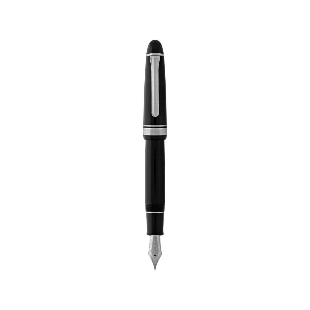 Sailor King of Pens Professional Gear 21k Nib Fountain Pen - Black with Rhodium Accent [Pre-Order] - Image 4