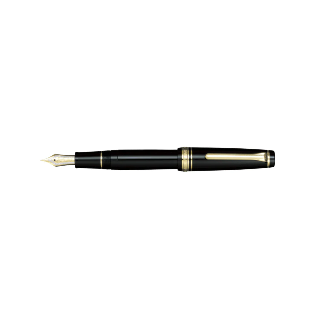 Sailor Professional Gear 21k Nib Fountain Pen - Black with Gold Accent [Pre-Order] - Image 3