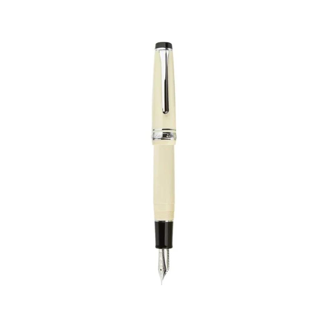 Sailor Professional Gear 21k Nib Fountain Pen - Ivory with Rhodium Accent [Pre-Order] - Image 2