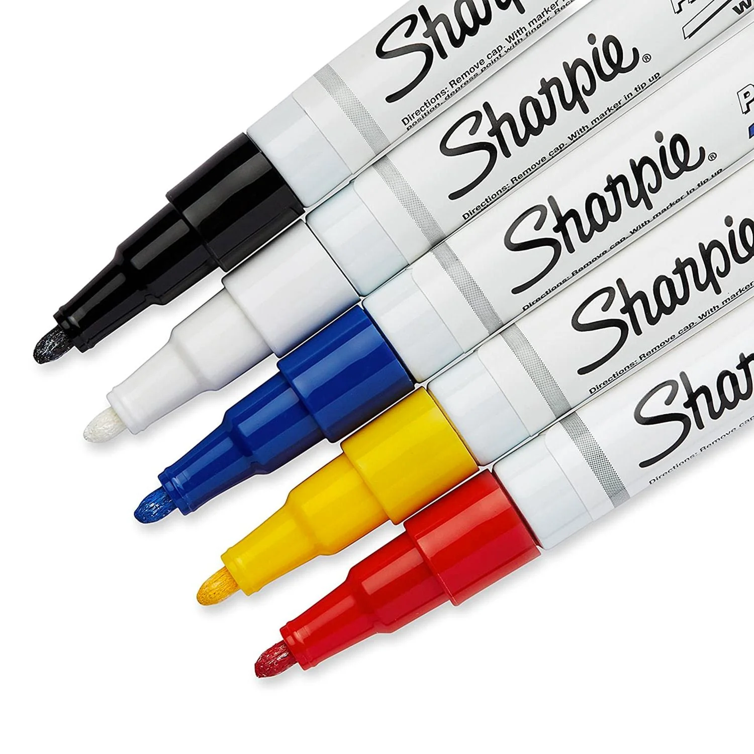 Sharpie Oil Base Paint Marker Coloured Set of 5 - Image 3