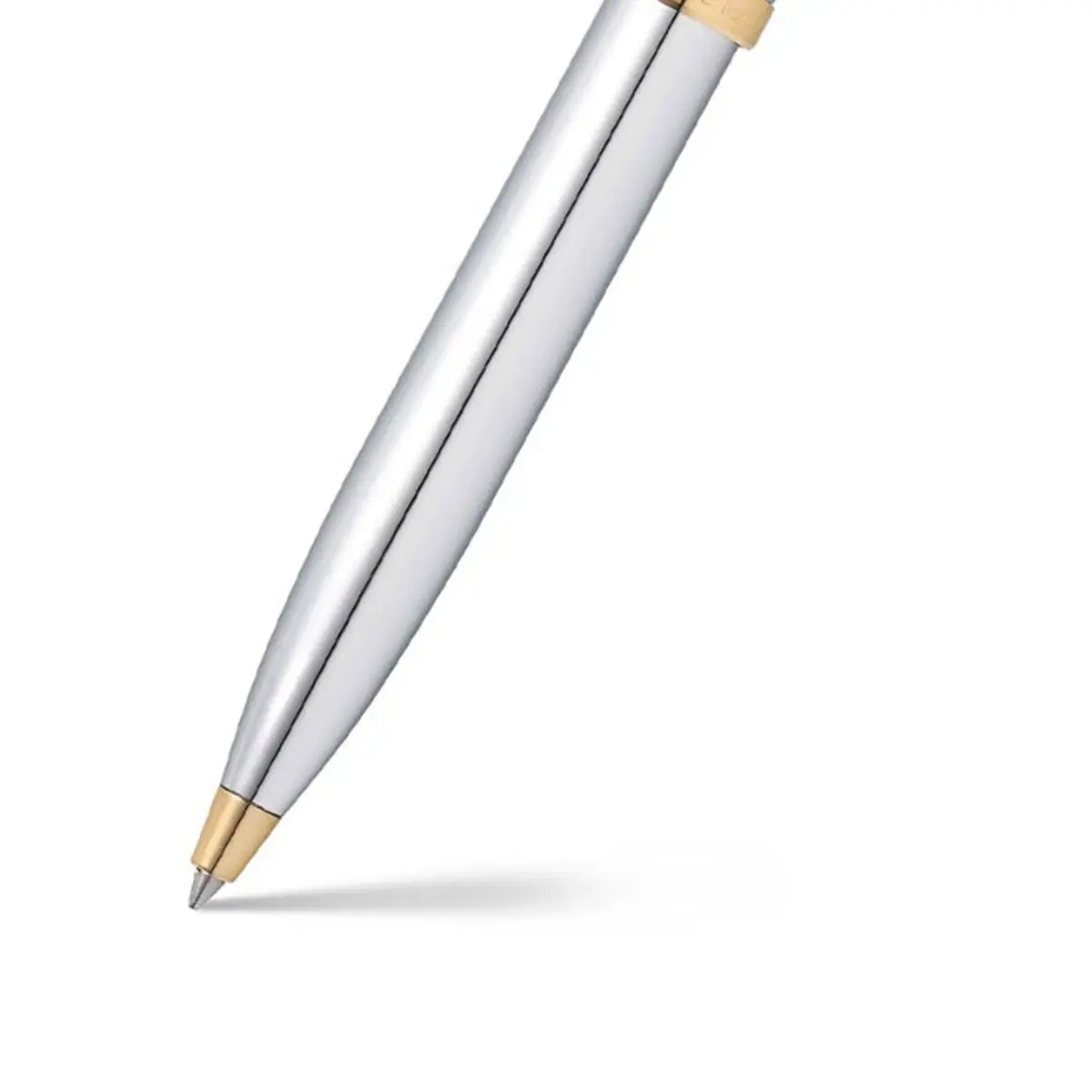 Sheaffer 100 E9340 Bright Chrome With Gold Trims Ballpoint Pen (WW30) - Image 2