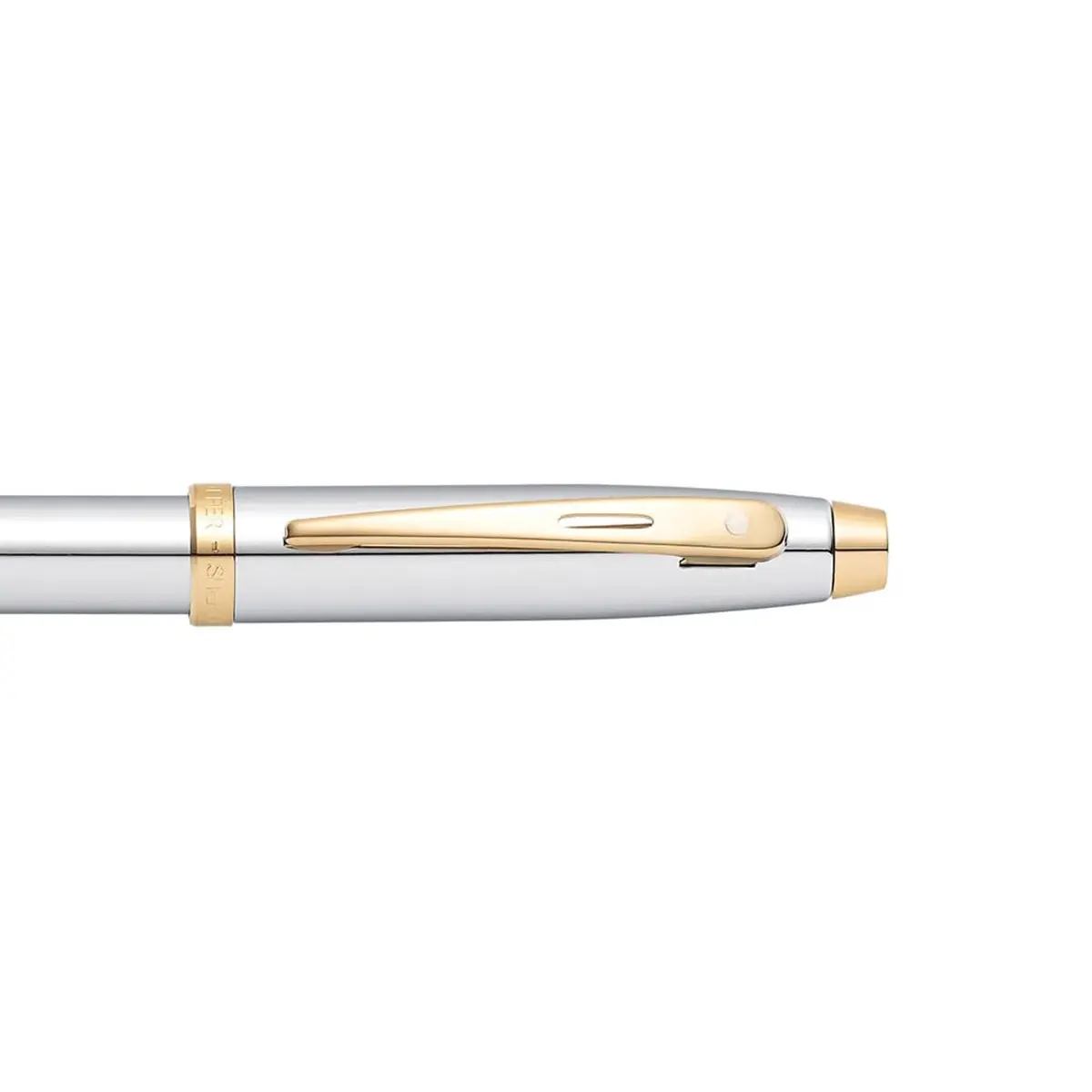 Sheaffer 100 E9340 Bright Chrome With Gold Trims Ballpoint Pen (WW30) - Image 5